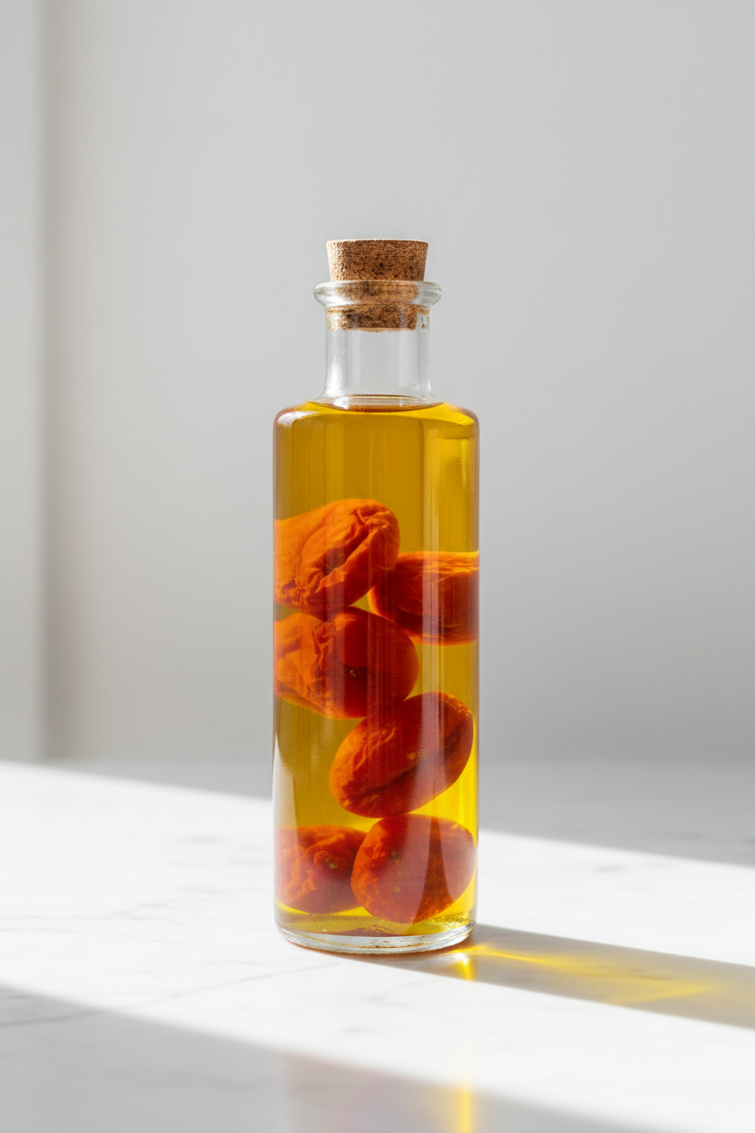 aceite de oliva de tomate andino deshidratado